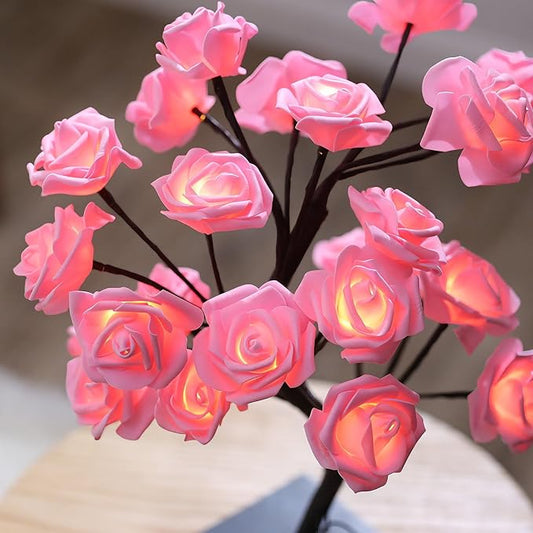 Lámpara de rosas decorativa