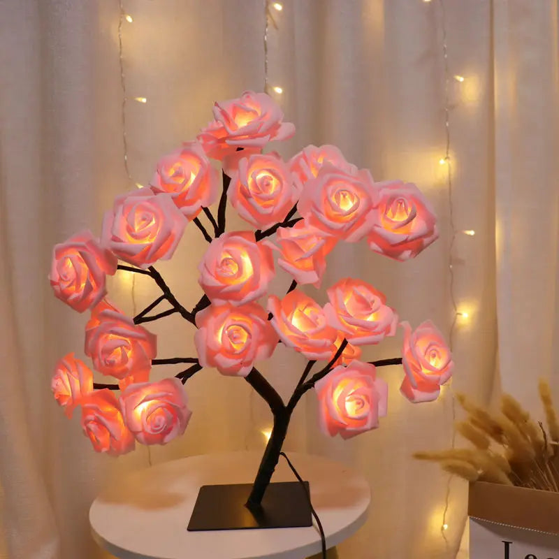Luminária decorativa de rosas