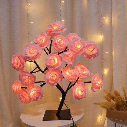 Luminária decorativa de rosas