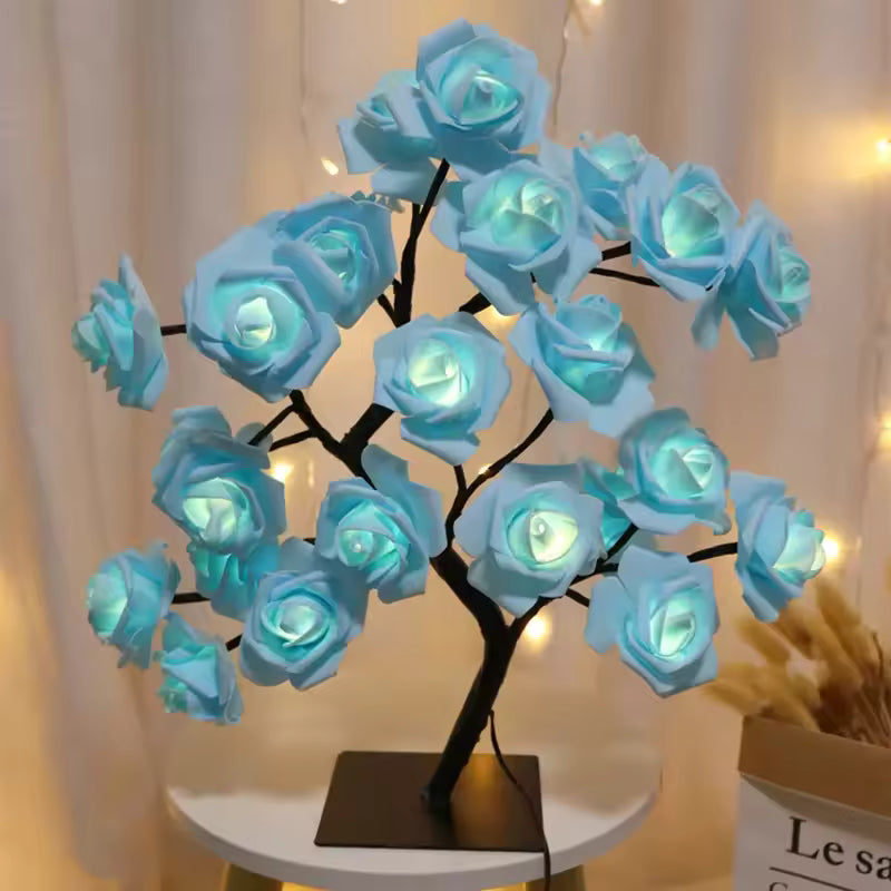Luminária decorativa de rosas
