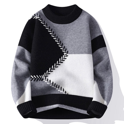 Jersey cuello redondo Colorblock-2