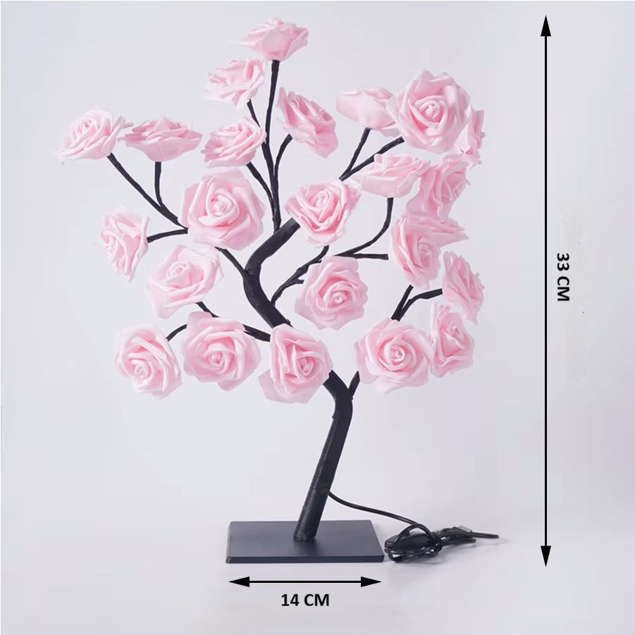 Lámpara de rosas decorativa