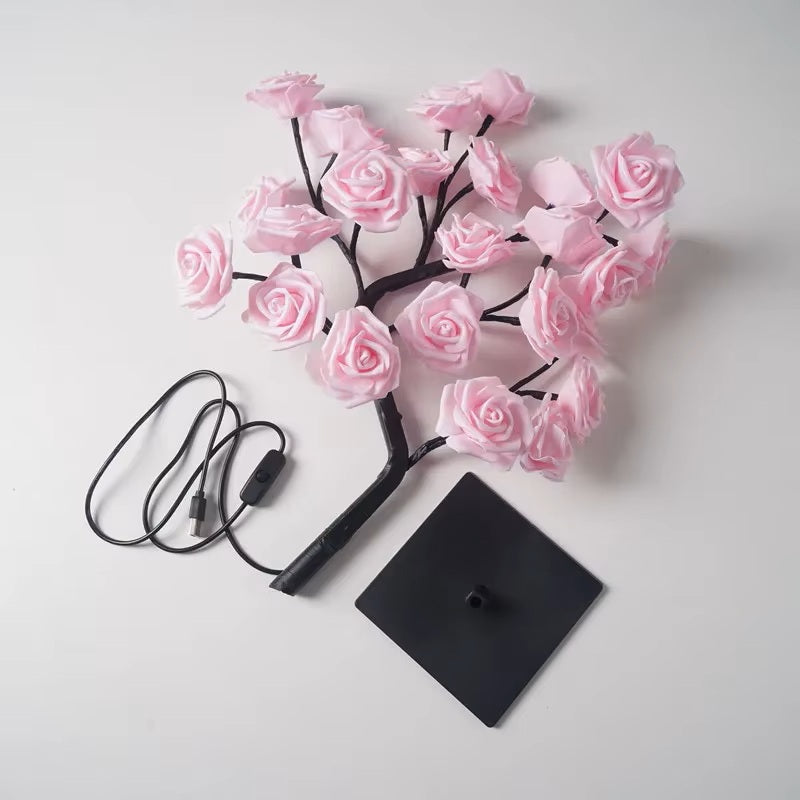 Lámpara de rosas decorativa