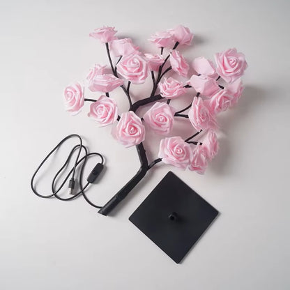 Lámpara de rosas decorativa