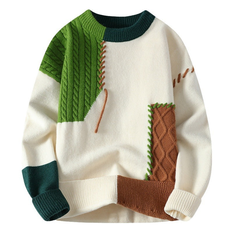 Jersey cuello redondo Colorblock-1